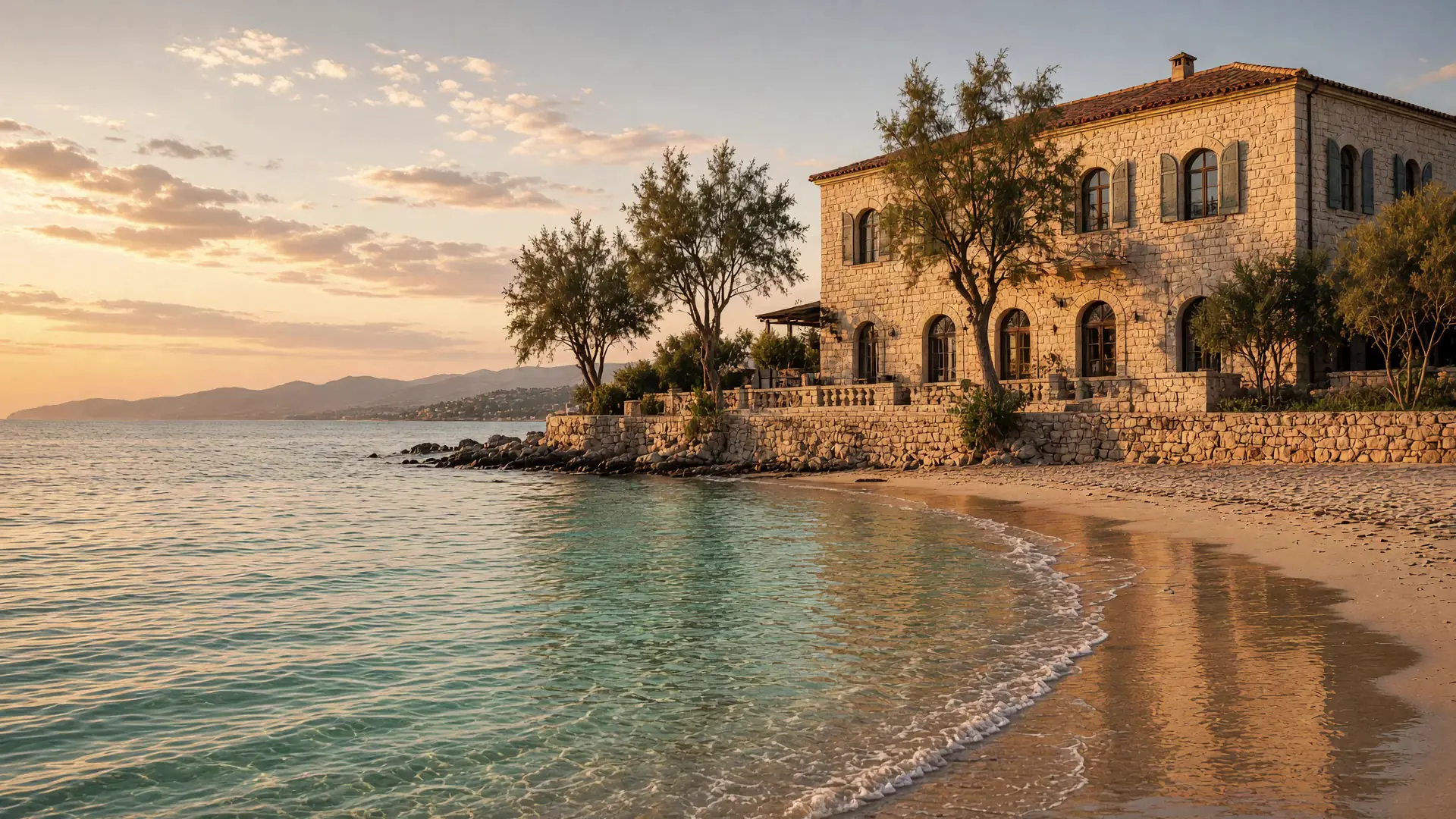 Ilıca koyunda rüzgar ve taş